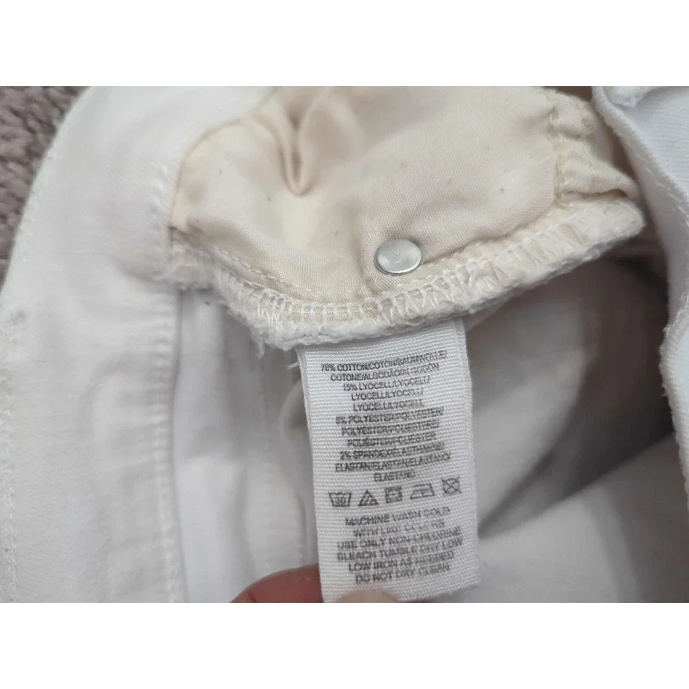 Free‎ People Jeans Womens 29 White Mid Rise Skinny Distressed Stretch Casual